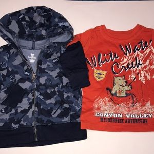 Baby Boy 2 Piece Set Hoodie & Shirt Size 9 Months NWT